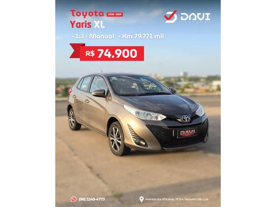 TOYOTA YARIS 1.3 16V FLEX XL MANUAL TOYOTA YARIS 1.3 16V FLEX XL MANUAL